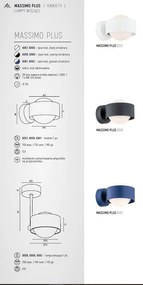 Aplica de perete design minimalist Massimo plus negru