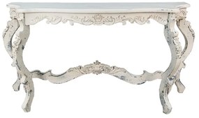 Consola alba, din lemn, aspect vintage,Belleuve