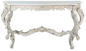 Consola alba, din lemn, aspect vintage,Belleuve