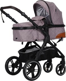 Carucior nou nascuti 2 in 1 NOVOKIDS™ X1000 series, Cu geanta bebe, Cadru Aluminiu, Amortizoare, Roti din cauciuc plin AVE, Landou, Spatar reglabil 3