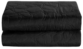 Cuvertura neagra pentru pat cu model STONE Dimensiuni: 200 x 220 cm