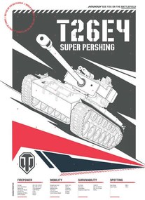 Ilustrație World of Tanks - Super Pershing, WOT