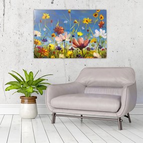 Tablou cu luncă înflorită (90x60 cm)