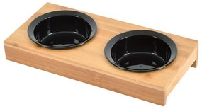 Set boluri cu suport pentru câini, din bambus ø 12 cm – Love Story