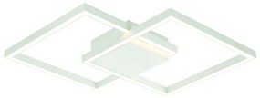 Lustra LED design modern geometric Erick alb
