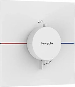 Baterie dus termostatata incastrata alb mat Hansgrohe ShowerSelect Comfort E