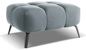 Taburet albastru deschis cu tapițerie din catifea Nalu – Makamii