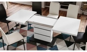 Masă extensibilă PAOLO alb/negru