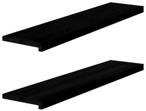 vidaXL Glafuri 2 buc maro închis 110x30x2 cm lemn masiv de stejar