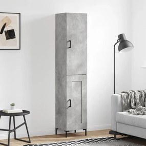 vidaXL Dulap înalt, gri beton, 34,5x34x180 cm, lemn prelucrat