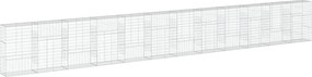 vidaXL Coș gabion cu capac, 1200x50x150 cm, fier galvanizat