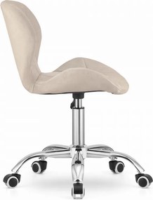 PROMOTIE Scaun de birou bej AVOLA VELVET a doua calitate
