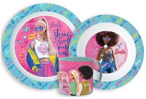 Barbie set de vase, set de plastic micro cu cană 265 ml