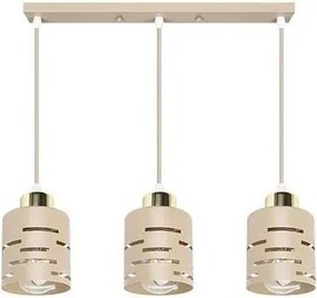 Lustru ELEN suspendat pe cablu, 3xE27/35W/230V, bej/auriu
