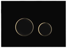 Oltens Lule buton de spălare pentru WC negru-auriu 57106300