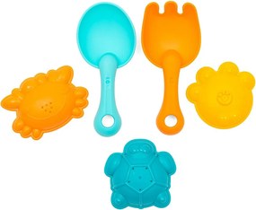Baby Mix Găleată pliabilă cu jucării pentru nisip și apă, 5 buc.