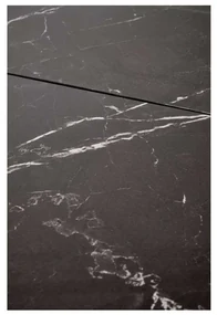 Masă de bucătărie Sterzo 140-180 x 90 cm, negru / stejar auriu