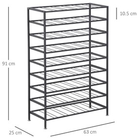 HOMCOM Etajeră pentru sticle de vin, capacitate 54 sticle, metal negru, ideală pentru crame | Aosom Romania