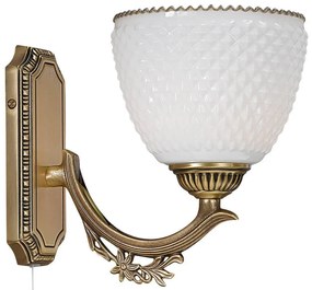 Aplica de perete clasica design italian din alama si sticla 8651 RA-A. 8651/1