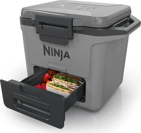 Lada frigorifica Ninja FrostVault FB131EUGY, 28 l, Pasiva, 48 doze, Pastreaza gheata pana la 5 zile, Compartiment uscat, Gri
