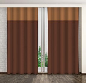 Draperii decorative maro pentru sufragerie Lungime: 250 cm