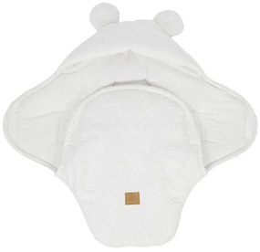 Păturică de înfășat albă din material bouclé 45x80 cm – Meowbaby