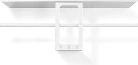 Cuier de perete alb cu raft din oțel 100 cm Luno Small – Spinder Design