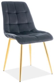 Scaun de sufragerie Charlie (Gri + Auriu). 1050311