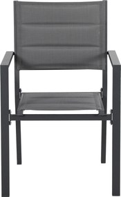Outsunny Set de 7 Piese de Grădină din Aluminiu cu Masă Extensibilă și 6 Scaune cu Șezut din Plasă Respirabilă, 210x90x75 cm, Gri | Aosom Romania