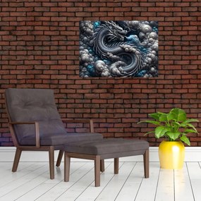 Tablou – Dragon în fum (70x50 cm)