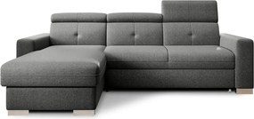 Colțar gri extensibil/cu spațiu de depozitare (cu colț pe partea stângă/cu șezlong) Fresia – ELTAP