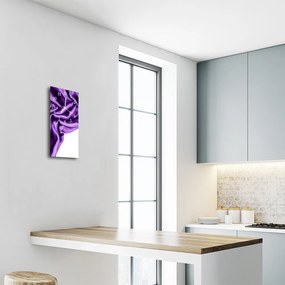 Ceas de perete din sticla vertical Catifea purpurie