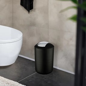 WENKO 21212100 - Coș BRASIL 19,5 x 31 cm, negru/crom lucios