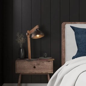 Lampă de masă OSLO 1xE27/15W/230V nuc/maro