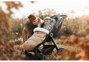 Sac pentru cărucior 4 în 1 PETITE&MARS COMFY Elegant Caramel/Beige brown