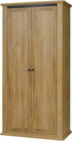 Dulap LEON MZ2, stejar, DTD laminat, cu 2 usi, 100x54x100 cm