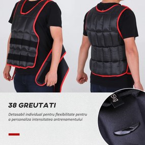HOMCOM vesta ponderata 20 kg, 38 greutati, 40x59cm | Aosom Romania