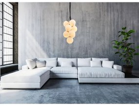 Lustră pe cablu GRAPES 10xE27/7W/230V bronz/albă Klausen 109004