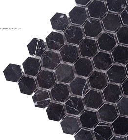 Mozaic Marmura Nero Marquina Hexagon Polisata
