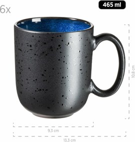 Mäser Set de vase pentru micul dejun 18 piese NIARA – albastru