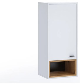 Dulap suspendat Oliver WISZ1D (Alb + Stejar artisan). 1051809