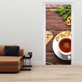 Fototapet pentru ușă - Cana cu decorațiuni (95x205cm)