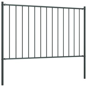 Panou de gard cu stalpi, antracit, 1,7 x 0,75 m, otel 1, Antracit, 1.7 x 0.75 m
