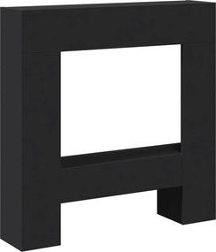 vidaXL Mască de șemineu, negru, 81x18x82 cm, lemn prelucrat