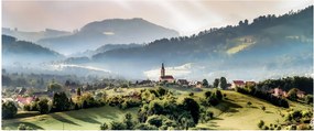 Tablou - sătuț în ceață (120x50 cm)