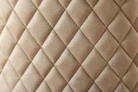 Set 2 scaune Stil Baroc, Catifea, Bej, Metal, Auriu, Castle