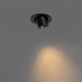 Spot modern integrat negru GU10 35mm rotund inclinabil - Installa
