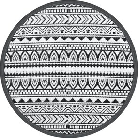 vidaXL Covor de exterior, ARAKIL negru, Ø120 cm, PP