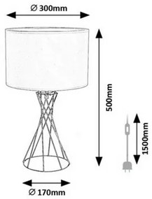 Lampă de masă Rabalux 74082 Nivra, negru