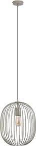 Lustră suspendată pe cablu OVELLA 1xE27/15W/230V Ø 34 cm bej